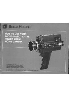 Bell and Howell 674 manual. Camera Instructions.